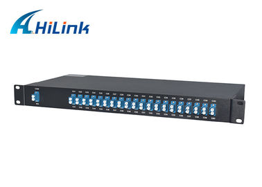 40CH AAWG DWDM মডিউল MUX DEMUX একক ফাইবার 0.7m দৈর্ঘ্য C21-C60 LC / UPC সংযোগকারী