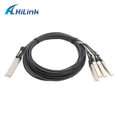 FCC DAC প্যাসিভ কপার কেবল 56Gbps PAM4 1M 2M 3M QSFP56 থেকে 4X50G SFP56