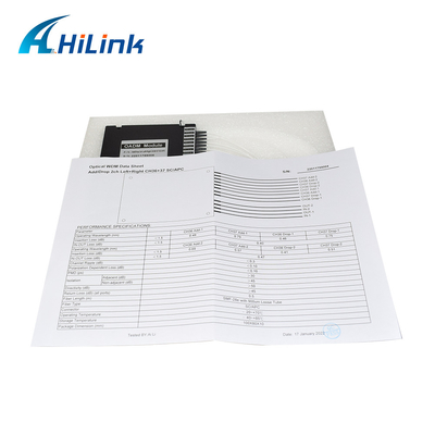 পূর্ব এবং পশ্চিম 2CH DWDM OADM ফাইবার মডিউল SC APC সংযোগকারী সহ